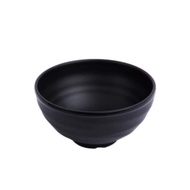 Rice bowl 11.4 x 5.8 cm black matte melamine plastic, tile