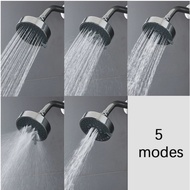 (Clear Stock Cheapest)5 Modes Shower Rose ABS Chrome Shower Head ABS 5 Modes Shower Rose Kepala Panc