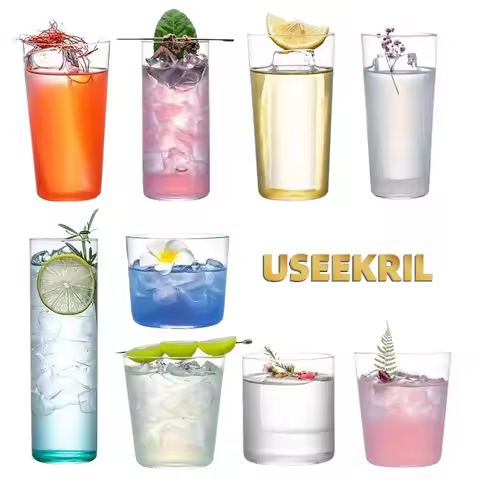 Ultra-thin Colin Cup, Straight Glass Cups, Long Island Iced Tea Glasses Cup, Creative Cocktail Glass