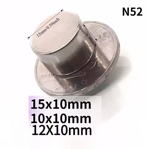 N52 15x10 12X10 10X10 Magnetic Superpower Neodymium Magnets Nickle 10*10 Search Booster Ebike Magnet