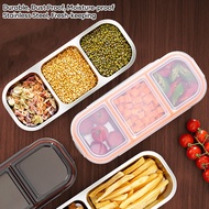 2/3-section 304 Stainless Steel Box Sauce Seasoning Dish Box Container Plate Divider Sambal Sauce St