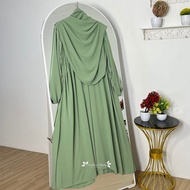 Gamis Syari Luna Set Pashimana Oval Crinkle Airflow