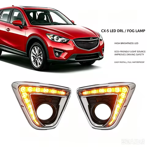 For Mazda CX-5 2013-2016 LED DRL Daytime Running Light Front Bumper Daylight Fog Light Replacement L