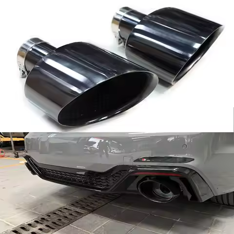 Exhaust Pipe For Audi A3 A4 A5 A6 A7 Up To RS3 RS4 RS5 RS6 RS7 Look Tailpipe Nozzle Exhaust System M