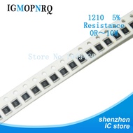 100pcs 1210 5% 1/2W SMD Chip Resistor resistores 0R - 10M 0 10 100 220 470 ohm 0R 10R 100R 220R 470R