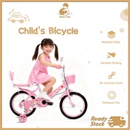 Basikal Kanak-Kanak 12 / 16 Inch Training Wheels Pink Princess Bike with Basket for Girls Gift Basik