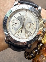 「Zenith 真力時 El Primero 經典高頻自動計時碼錶 (銀面/原裝扣/換新皮帶) 功能正常 $17888