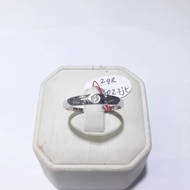 Cincin Berlian Emas Putih 75% Berat 2 Gram Ukuran 9 Dan 20