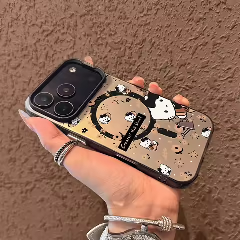 Funny Hello Kitty Hot Magsafe Magnetic Phone Case for iPhone 16 15 14 13 12 11 8 7 Plus Pro Max XR D