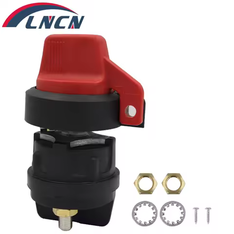 75920 Black/Red 300 Amp Master Disconnect Switch Knob Type Cut Off Switch Anti-leakage Master Discon