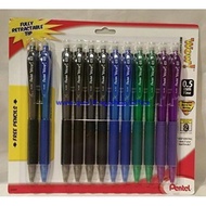 Pentel Wow Mechanical Pencil， 0.5mm， Assorted Barrels， 10 + 2 Bonus Pencils (AL405BP10MF)