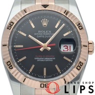 二手勞力士 Turn-O-Graph Jubilee 116261(Z) 腕錶，附原廠錶盒和保固卡，18K 金（或 18K 白金）/不鏽鋼（K18PG/SS）男士腕錶，黑色錶盤，拋光處理，2006 年