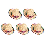[ddfdsdcd]Dog Sombrero Hat Pet Carnival Costume Straw Mexican Hat Parent-Child Straw Hats for Mexica