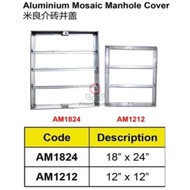ALUMINIUM MANHOLE COVER FRAME 12"X12" / 18"X24"