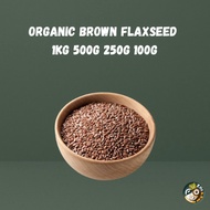 ORGANIC Golden Flaxseeds 250G 100G / Brown Flaxseeds / Flaxmeal Powder / Serbuk Flaxseed