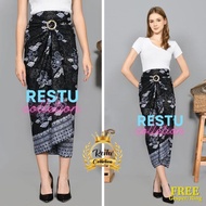 ROK LILIT MOTIF BATIK MEGAMENDUNG SILVER BAWAHAN WANITA KEBAYA WISUDA KONDANGAN TUNANGAN NIKAHAN BAH