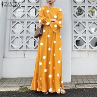 baju raya 2025 viral baju raya 2025 baju raya 2023 Gaun panjang polkadot besar leher bot 2023 baharu