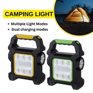 Rechargeable Solar Power Bank Flashlight  Super Bright Waterproof Spotlight for Camping and Emergenc