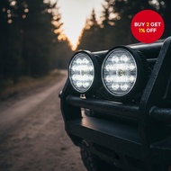 2 Unit Mile Lights Set 11cm Circular 12/24v 9 Universal Leds