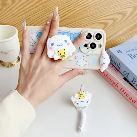 Sanrio 3D Cartoon Cinnamoroll Phone Holder Case For OPPO A59 A5S A12 A12S A5X A60 A7 A73 A74 A95 A76