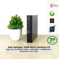 Mini pc Dell Microphone 3060 intel i7 Generation 8 ram 16G Sd nvme 256G