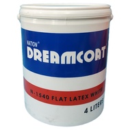 ☑ ❧ NATION DREAMCOAT LATEX PAINT WHITE 4 LITERS / 1 GALLON | FLAT LATEX | WATER BASE | ACRYLIC