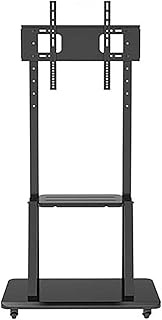 Universal TV Stand Tabletop TV Base Fits 32-75 Inch TV Monitor with VESA 600x400mm, Adjustable Height TV Mount Cart with Shelf