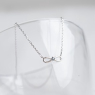 倫敦藍托帕石925純銀無限設計項鍊