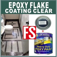 Share: 0 (1L Four Seasons CLEAR COAT Epoxy ) Epoxy Colour Flake Coating Clear Coat Toilet Floor Slab Leaking Tandas Lantai