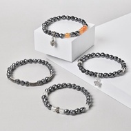 黑暗光芒 | 925純銀*鈦赫茲*月光石*紅瑪瑙