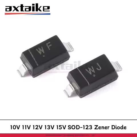 100PCS BZT52C10 10V WF BZT52C11 11V WG BZT52C12 12V WH BZT52C13 13V WI BZT52C15 15V WJ SOD-123 1206 