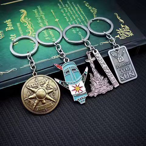 DARK SOULS Keychain Sun Knight Onion Kinght Key Chain Keyring Keychains Game Accessories Car Key Rin
