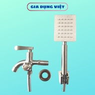 New model 304 stainless steel cold lotus root set with square face stainless steel shower handle and