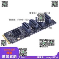 M2 KEY-M NVME PCI-E轉4口SATA3.0擴展SFF-8087硬盤轉接卡ASM1064  露天市集  全