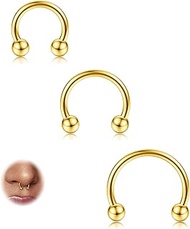 G23 Titanium Horseshoe Nose Piercing Septum Piercing ASTM F136 Titanium Nose Rings Lip Piercing Sept