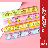 FANCY RULER 20 CM THICK PLASTIC Ruler Plastic Ruler Roll 20 CM PER PCS