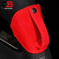 JDM Racing Bucket Seat Belt Holder Protector Genuine Suede Leather Seatbelt Guide for BRIDE RECARO SPARCO TAKATA