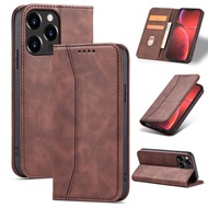 Case For Apple iPhone 12/12 Pro/12 Pro Max/12 Mini/13/13 Pro/13 Pro Max/13 Mini PU Leather Magnetic Flip Cover Bag with Stand Card Holder Casing