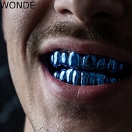 WONDE Teeth Grillz Top Bottom Set, Anti Slip Glossy  Teeth Grillz Caps,  Blue Colorful Eco-friendly 