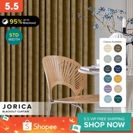KKBS CURTAIN Jorica 85-95% Blackout Curtain Ready Made Hook & Eyelet - Standard Width Page 1