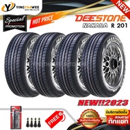 185/65R14 DEESTONE รุ่น R201  4 เส้น  แถมจุ๊บลมยางแท้ 4 ตัว + เกจวัดลมยาง 1 ตัว 185/65R14 One