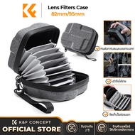 K&F CONCEPT Lens Filter Bag 10 Pockets Hard Shell Camera Filter Pouch Carrying Case Up to 95mm Filte