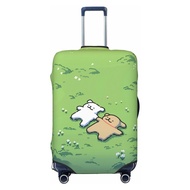 หมามอลทีส ผ้าคลุมกระเป๋าเดินทาง ผ้าสแปนเด็กซ์ แบบยืดหยุ่น ยืดหยุ่น Maltese Puppy Luggage Cover 18 20