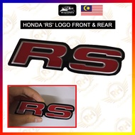 HONDA EMBLEM HONDA LOGO REAR AND FRONT RS EMBLEM RS LOGO FOR ALL HONDA MODEL