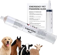 LBH MARKET Liqui-Char Vet Activated Charcoal Gel Livestock Bundle – 300 mL Tube w/ 35 cc Syringe & E