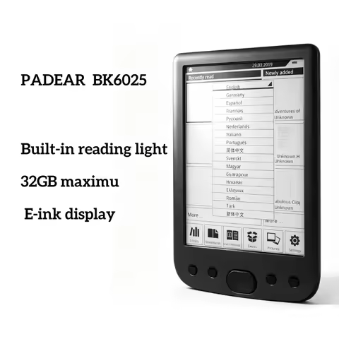 Backlight Electronic Book Lilux System Ereader Multiple Languages E Reader EBook Ink Eink E-book Boo