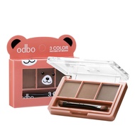 ODBO 3 Colour Matches Of Brows 1.5g. Three Color Match Of Browns Eyebrow Powder Palette (OD797)
