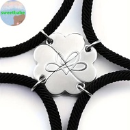 Sweetbabe Four-leaf Clover Magnetic Best Friendship Bracelets For 4pcs Women Men Magnet Heart Best F