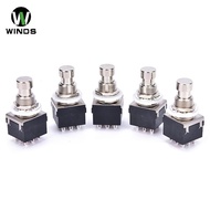 ODS 5 pcs 3PDT 9-Pin Guitar Effects Stomp Switch Pedal Box Foot Metal True Bypass OD