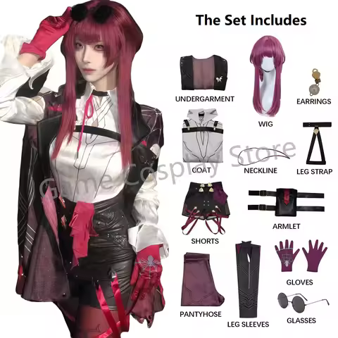 Honkai Star Rail Cosplay Costume Honkai Kafka Cosplay Costume Helloween Party Suit with Wig Kafka Ou